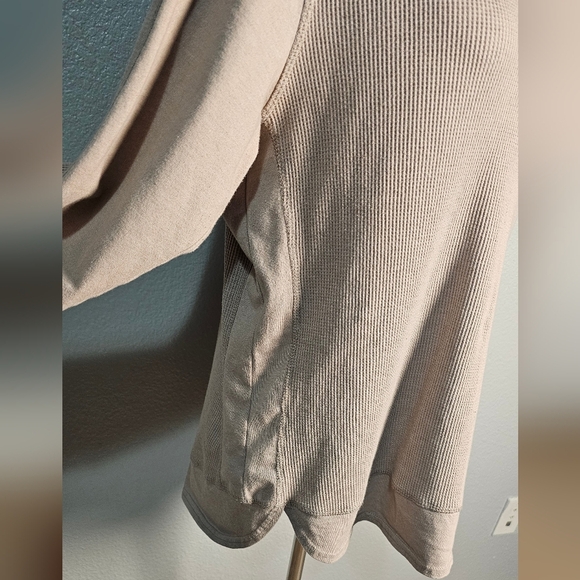 44 Degree North Cotton Blend Long Sleeve Henly with Waffle Knit Size XL Tan - Picture 8 of 14